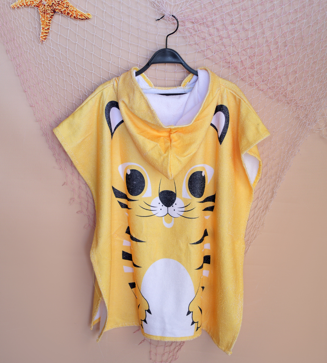 Yellow Cat Beach Poncho