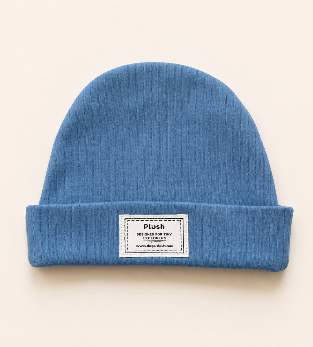Ocean Blue Ribbed Beanie