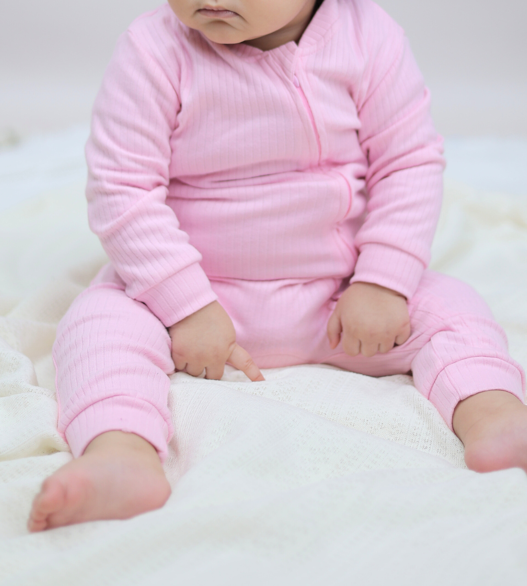 Blush Pink Zip-Up Onesie
