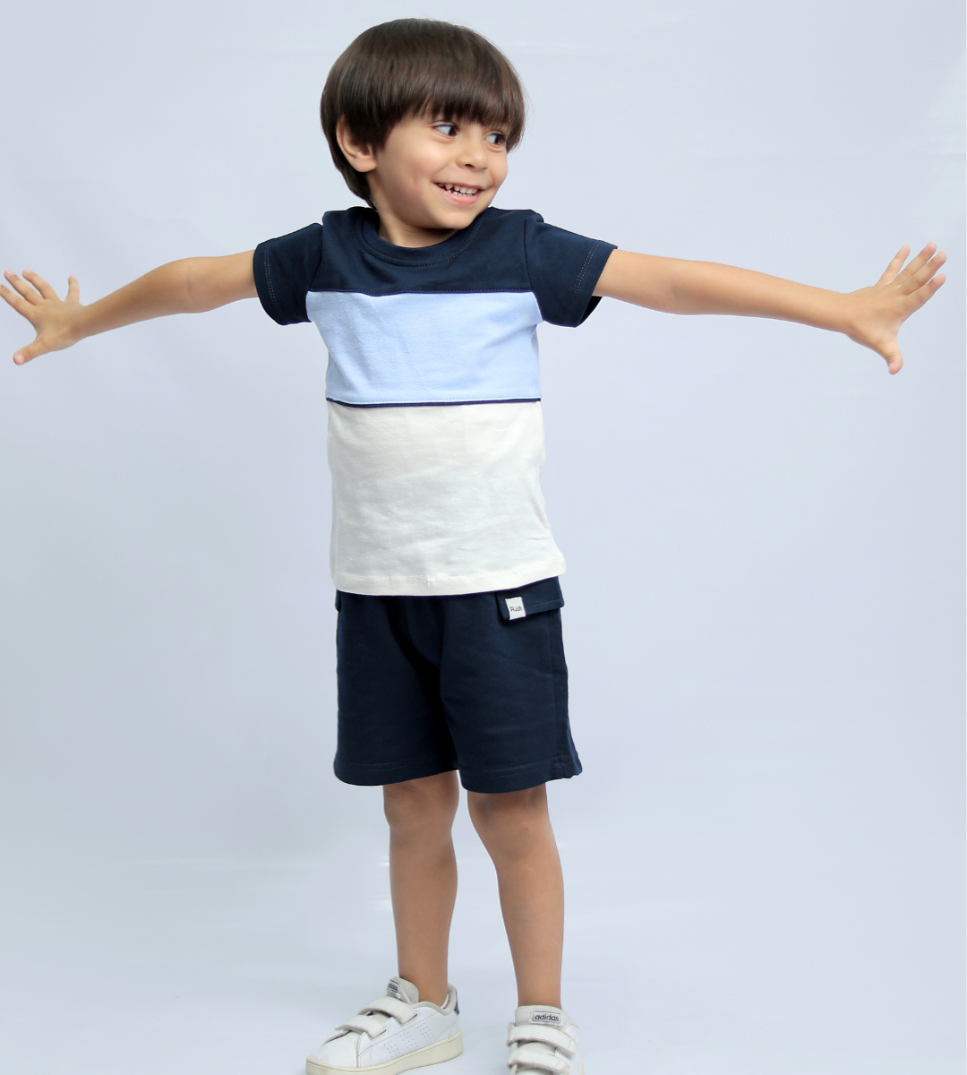 2-Piece Navy Color block set