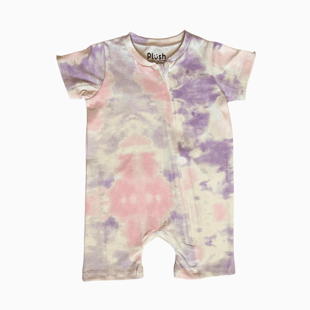 TIE DYE ZIP-UP ROMPER