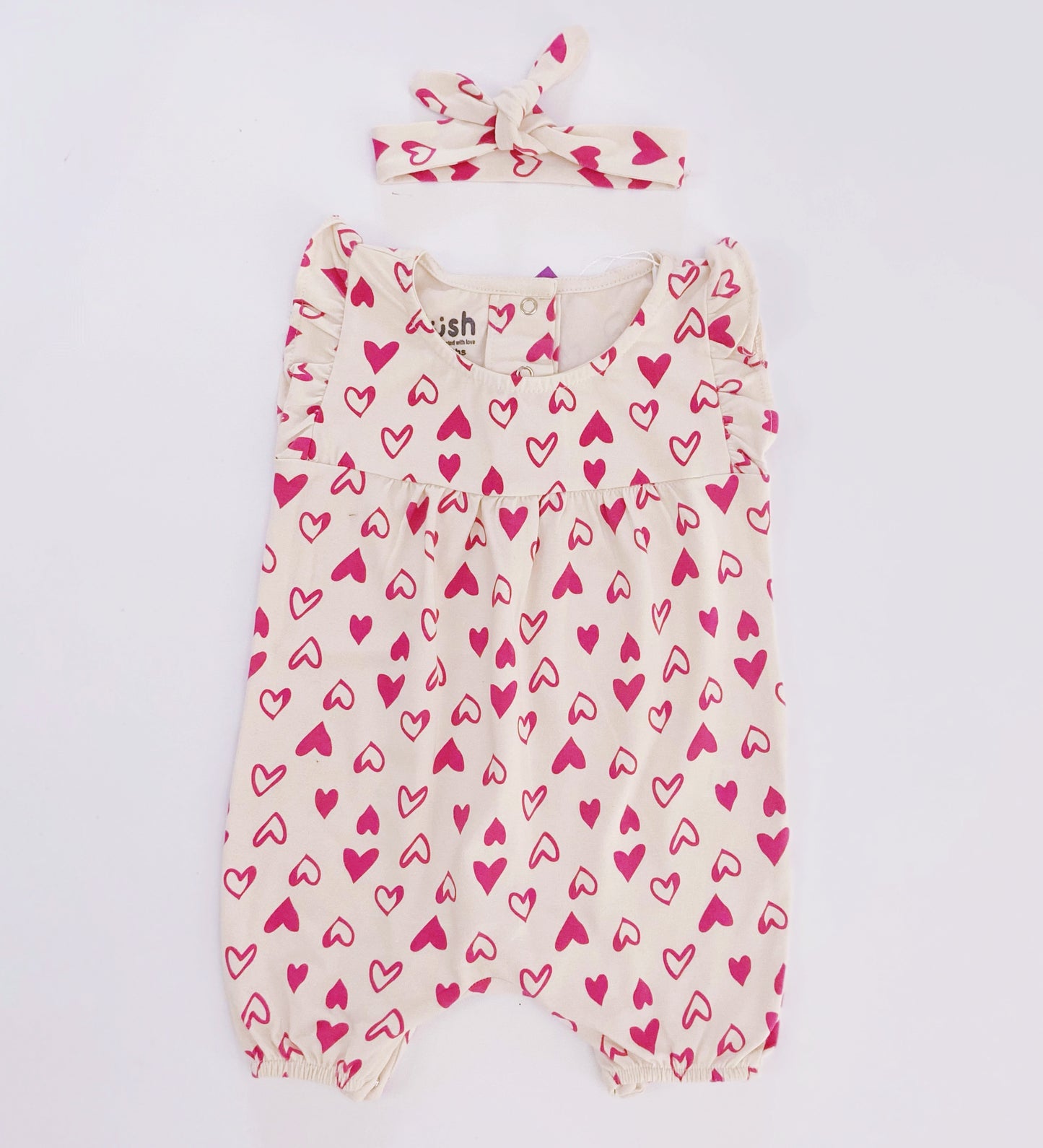 Hearts Cotton Romper