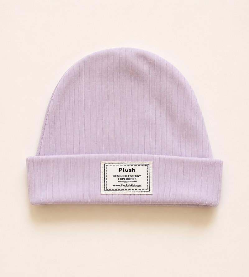 Lavender Ribbed Beanie