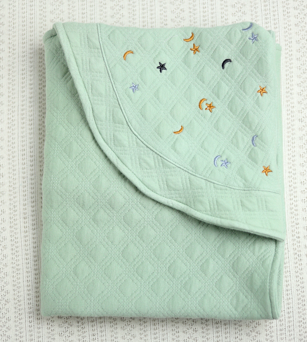 starry snuggle blanket-pistachio