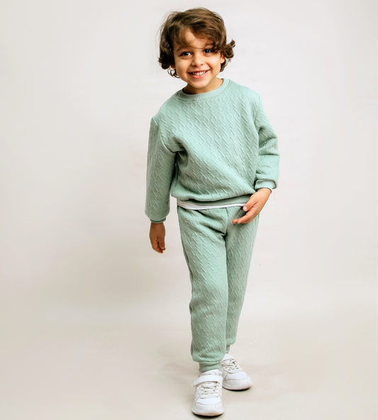 2-Piece Quilted Mint Set
