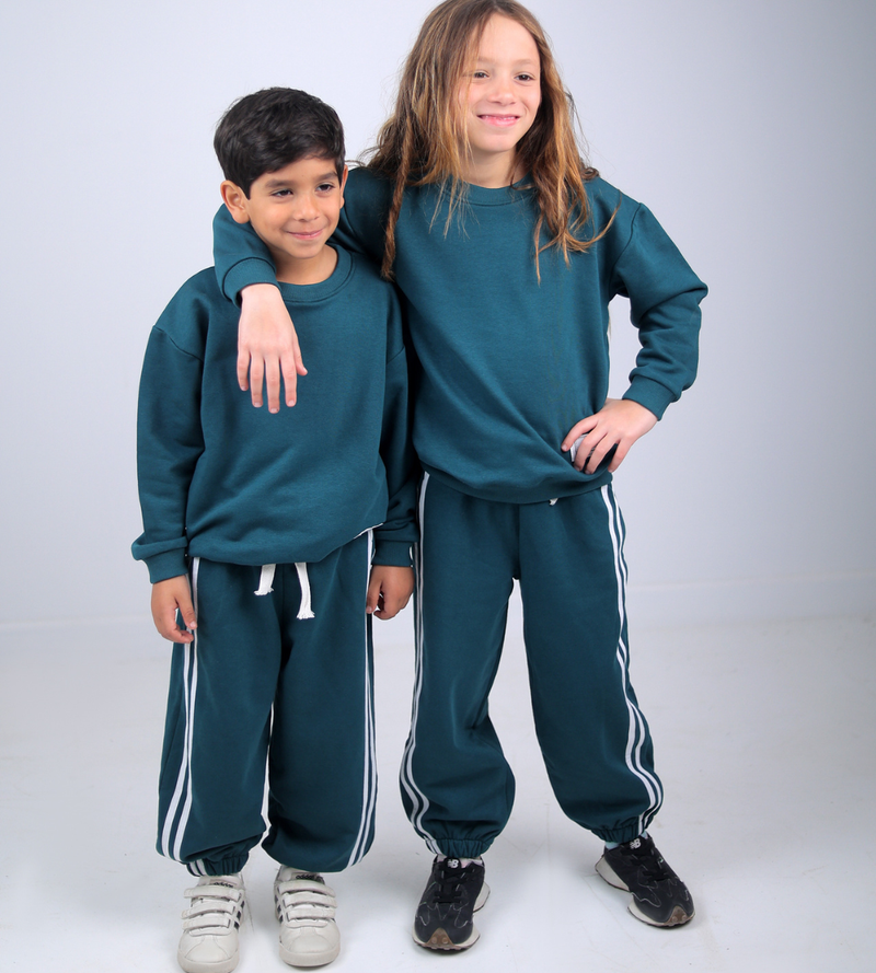 Side Stripe Set- Teal