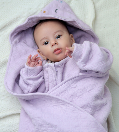 starry snuggle blanket lilac