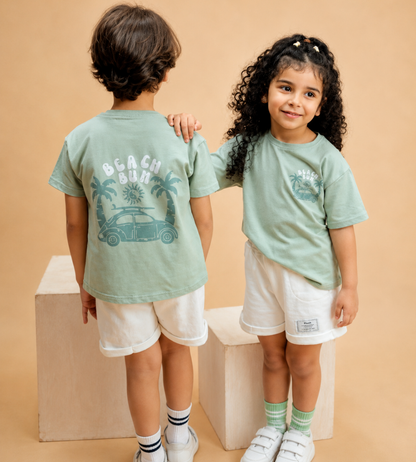 Beach Bum Set – Pistachio & White
