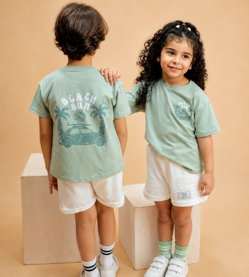Beach Bum Set – Pistachio & White