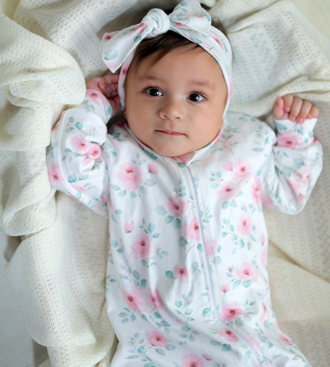 Blush Bloom Onesie & Headband Set