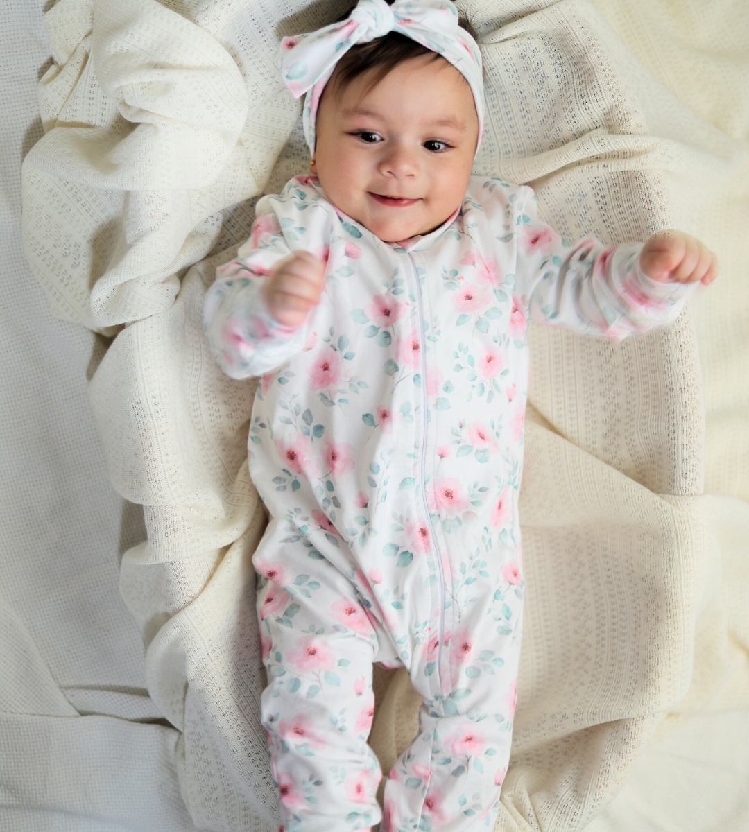Blush Bloom Onesie & Headband Set