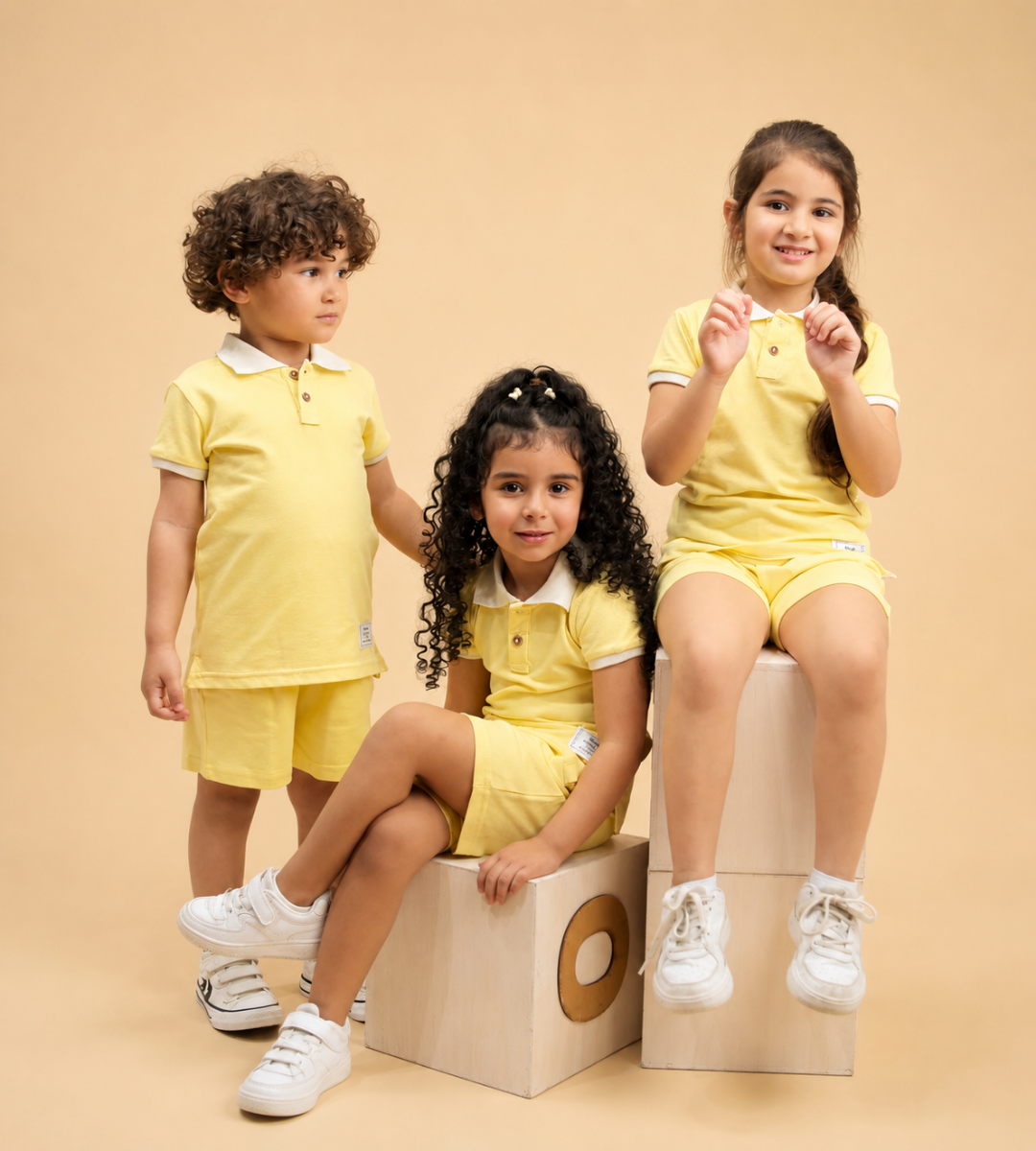 Sunny Polo Set – Yellow