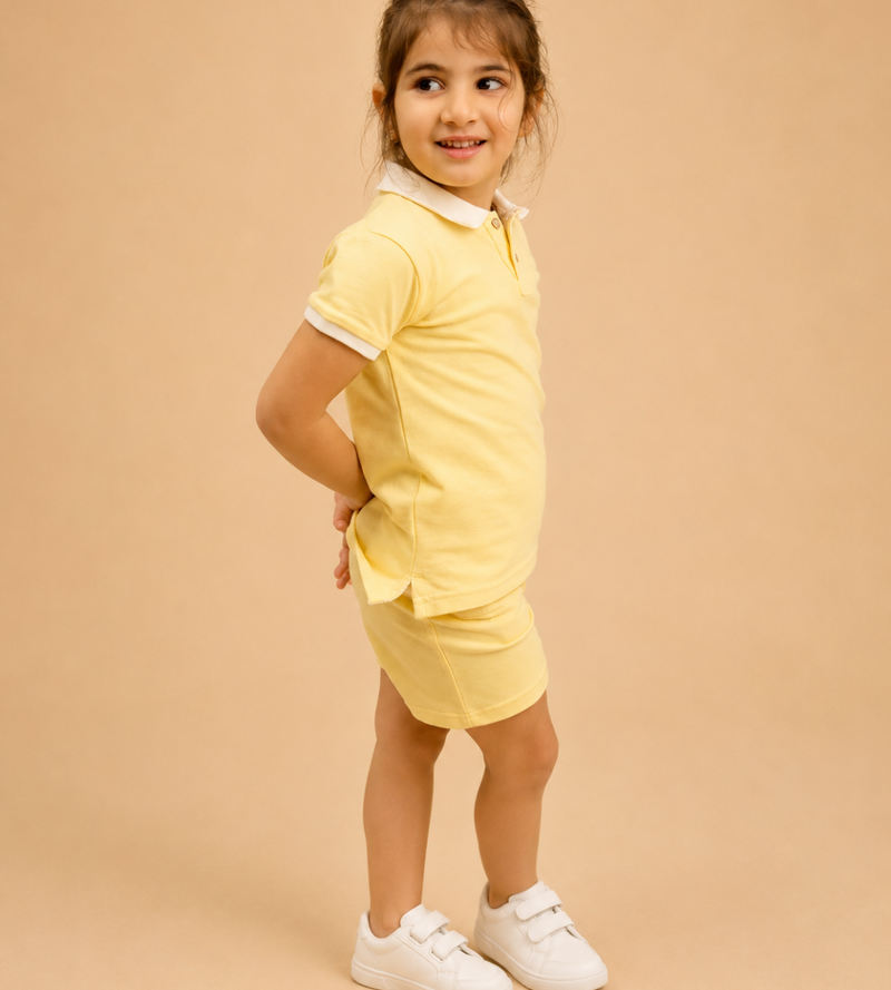 Sunny Polo Set – Yellow