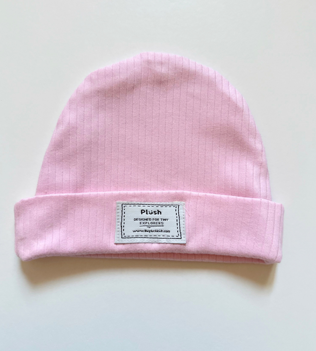 Blush Pink Ribbed Beanie