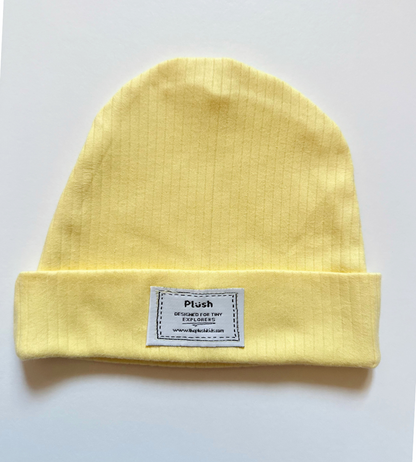 Butter Yellow Ribbed Beanie