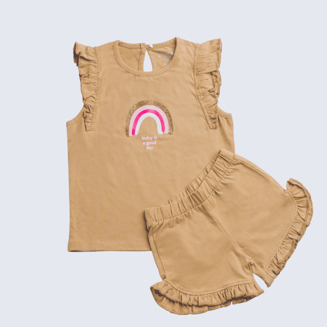 2-Piece Rainbow t-shirt and short