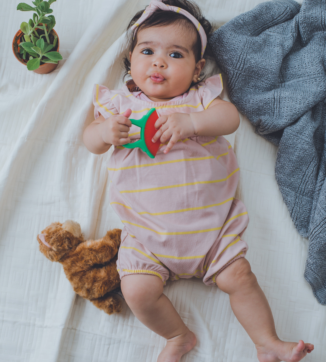Stripped Cotton Romper