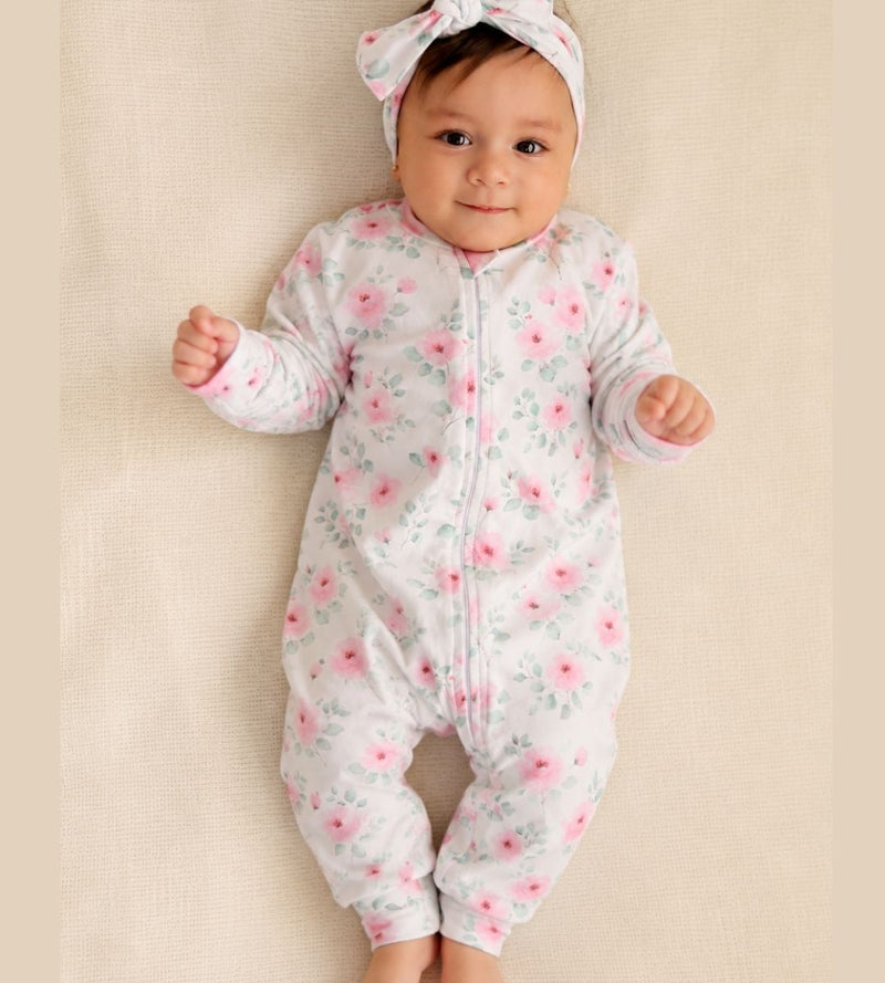 Blush Bloom Onesie & Headband Set