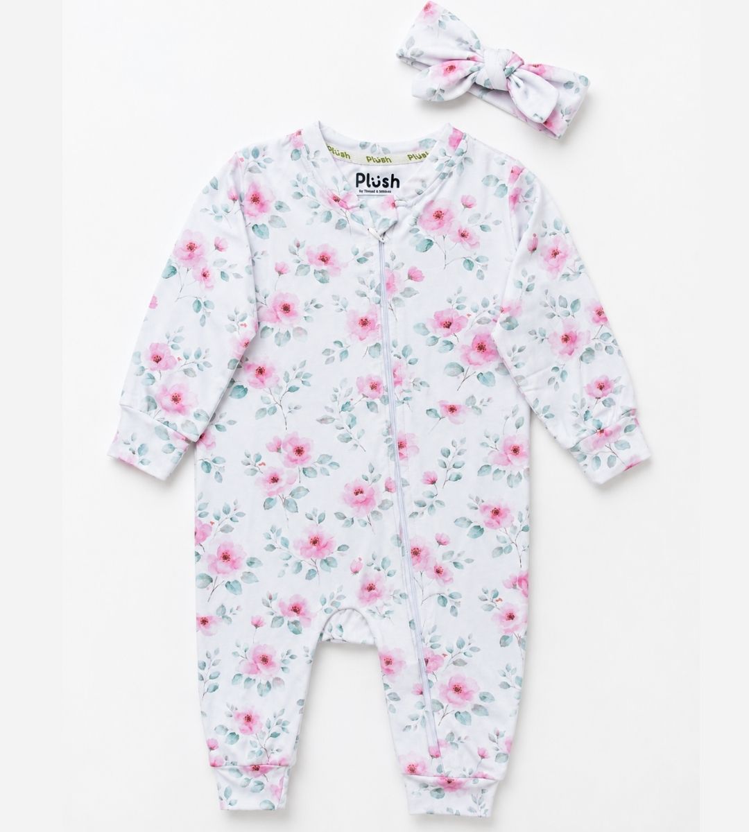 Blush Bloom Onesie & Headband Set
