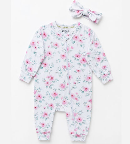 Blush Bloom Onesie & Headband Set