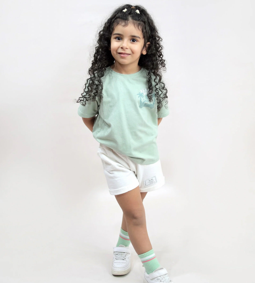 Beach Bum Set – Pistachio & White