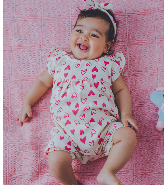Hearts Cotton Romper