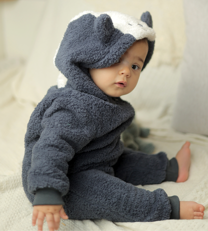 Cuddle Bear Sherpa Onesie – Dark Grey