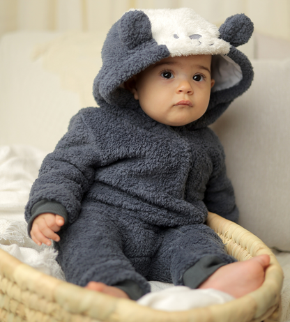 Cuddle Bear Sherpa Onesie – Dark Grey