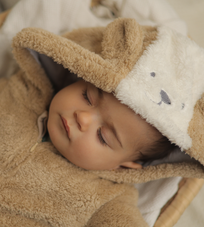 Cuddle Bear Sherpa Onesie – beige