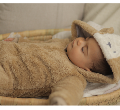 Cuddle Bear Sherpa Onesie – beige