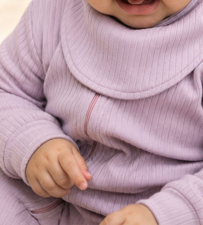 Lavender Zip-Up Onesie