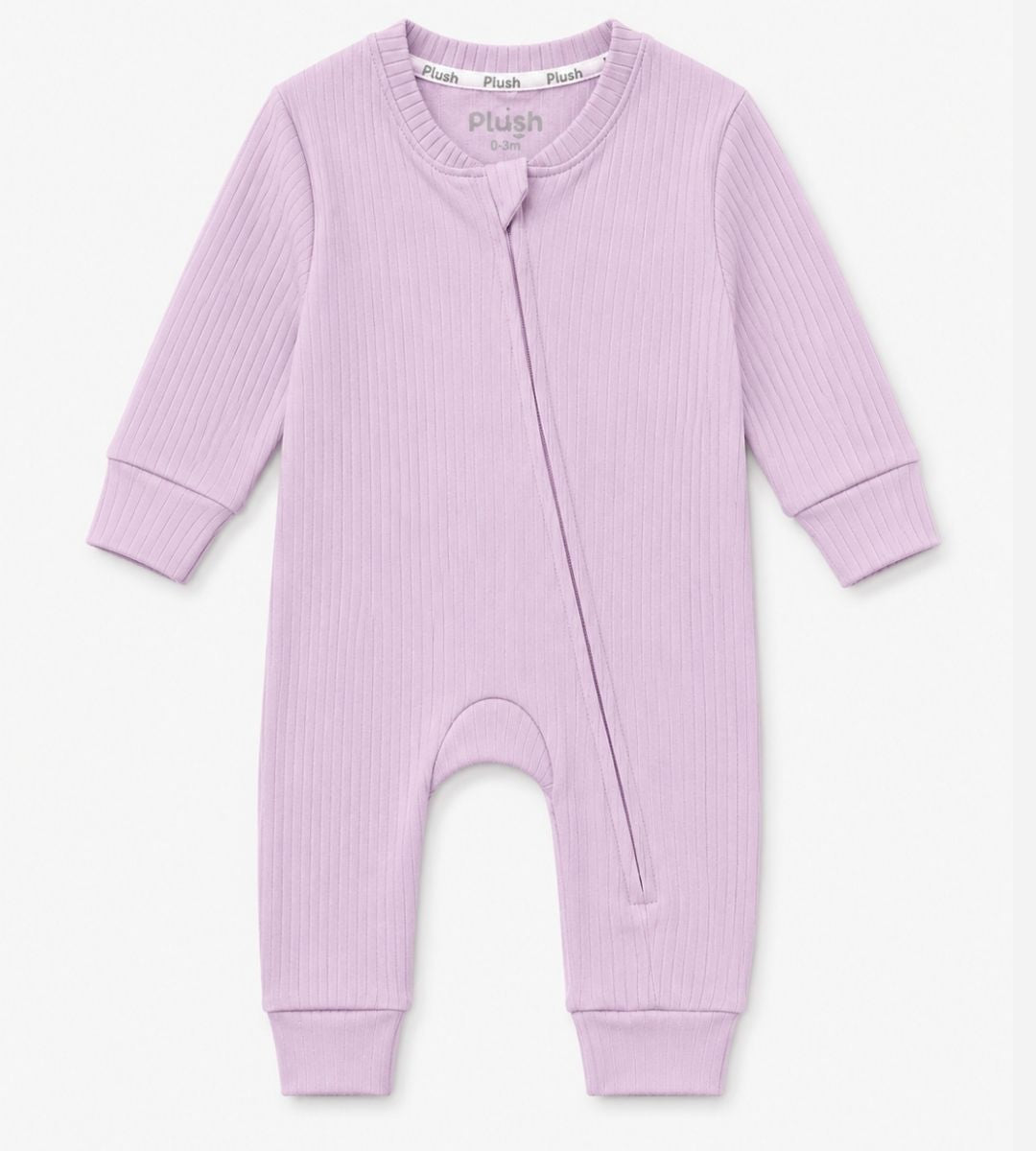 Lavender Zip-Up Onesie