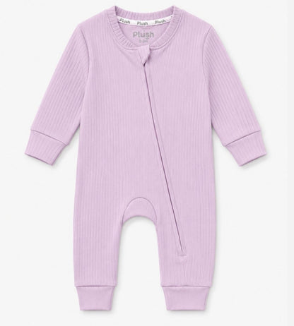 Lavender Zip-Up Onesie
