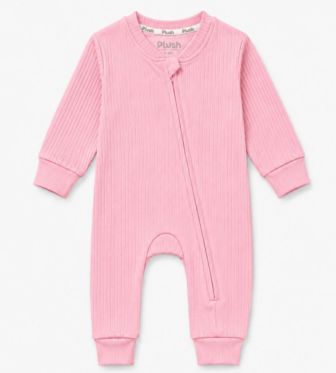 Blush Pink Zip-Up Onesie