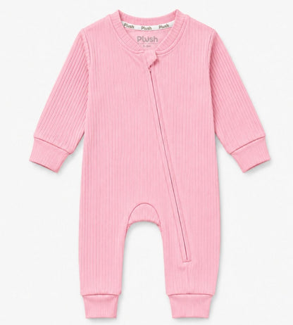 Blush Pink Zip-Up Onesie