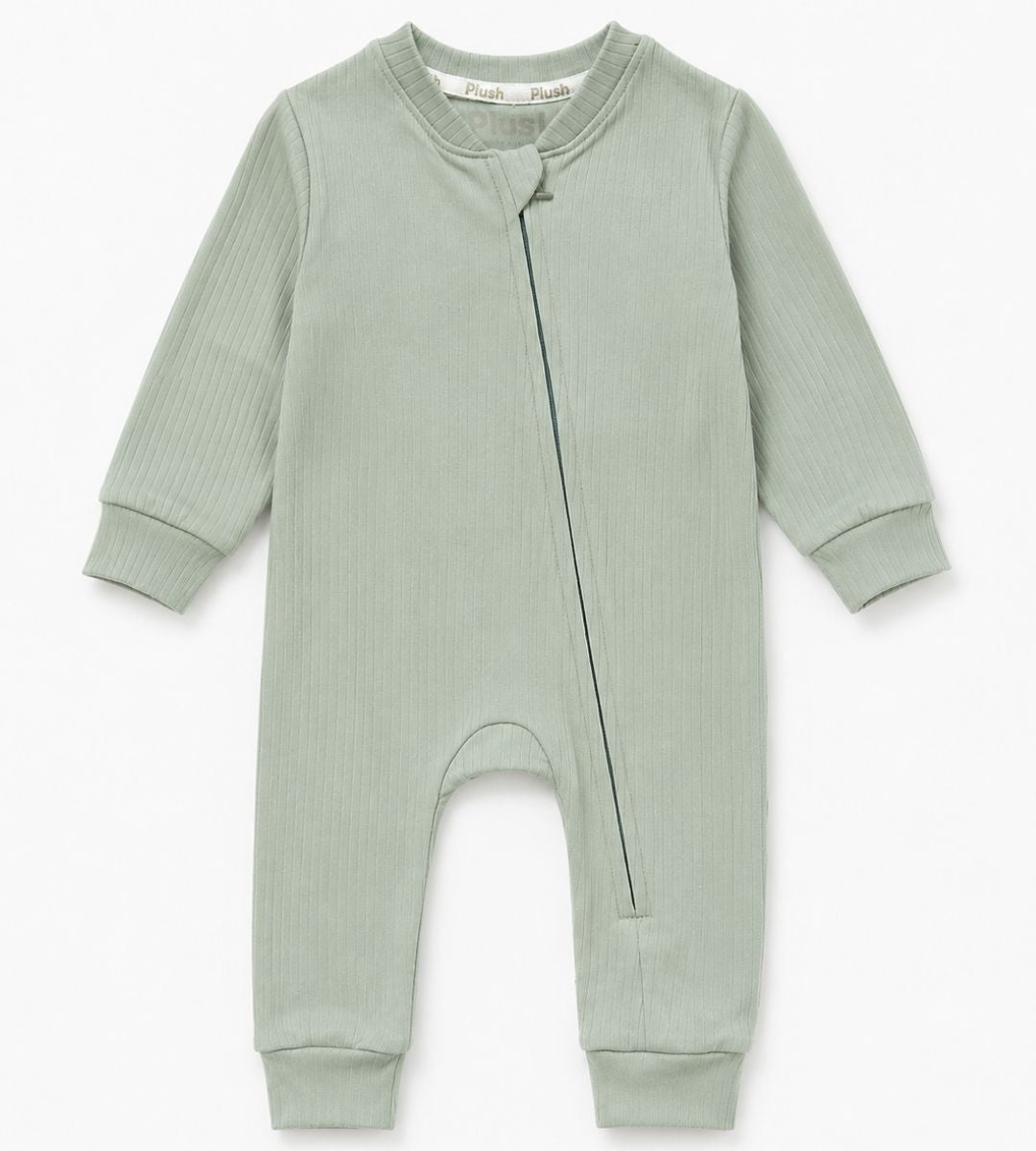 Pistachio Zip-Up Onesie