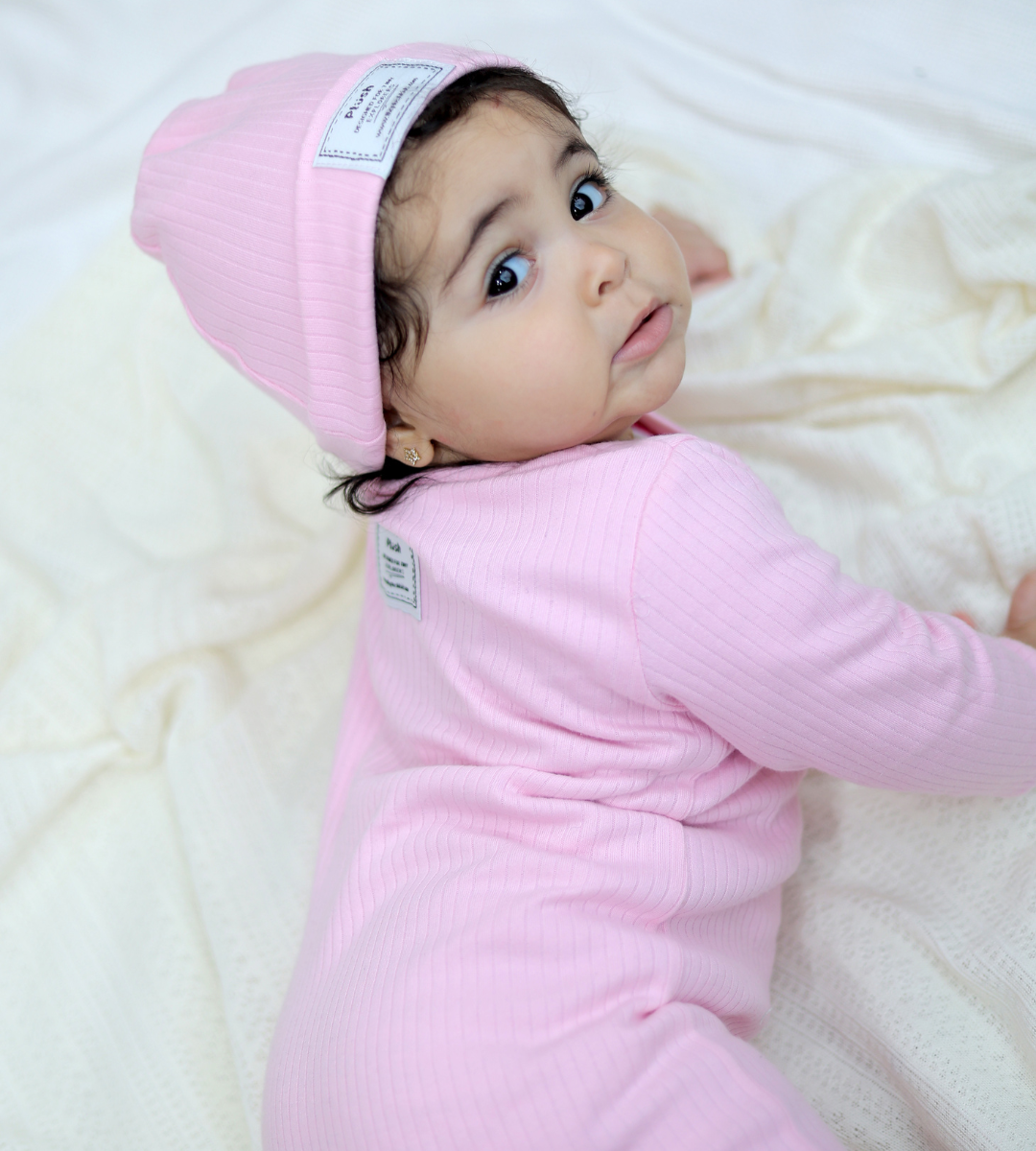 Blush Pink Zip-Up Onesie