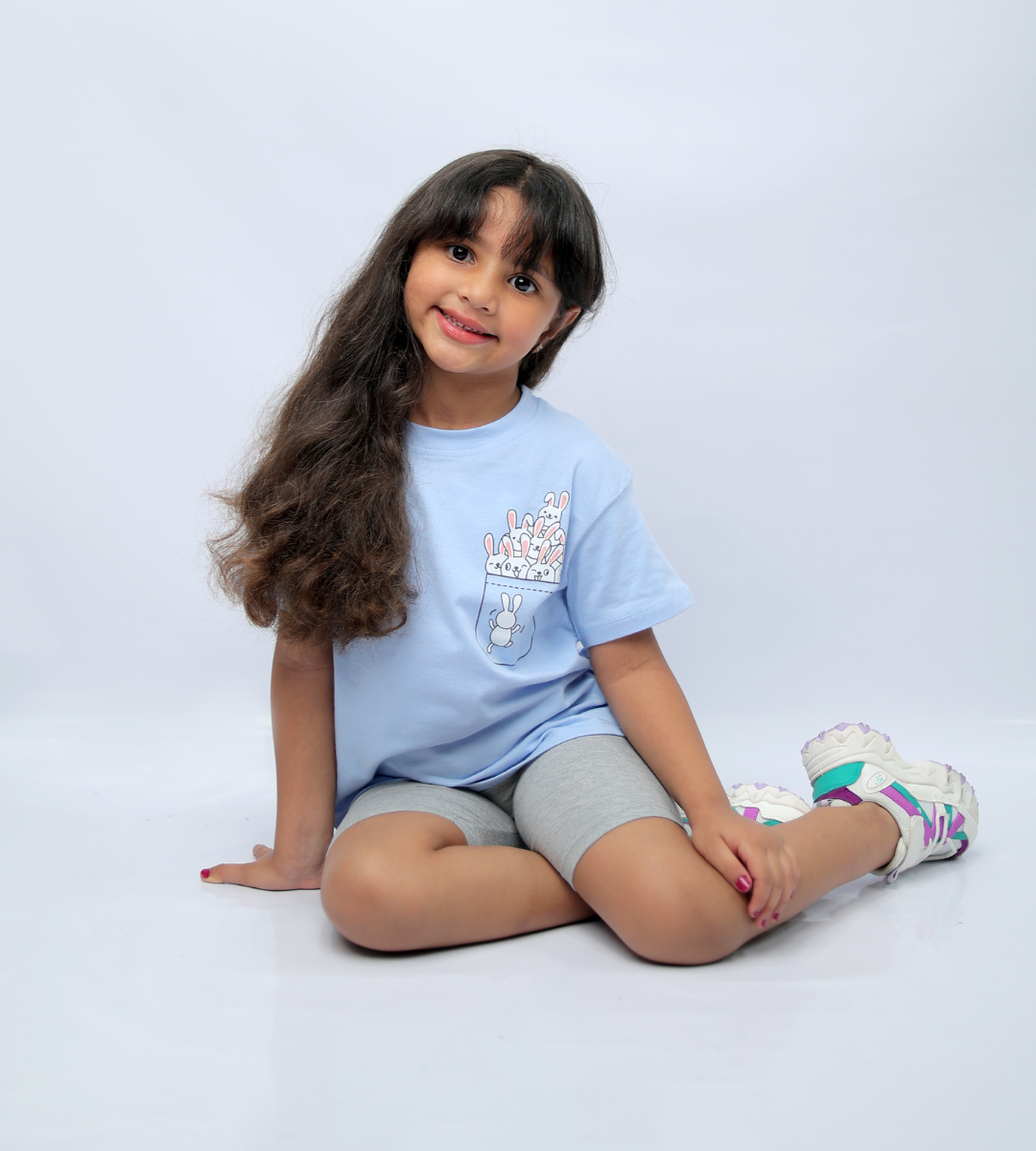2-Piece pocket oversized shirt  and bike shorts set
