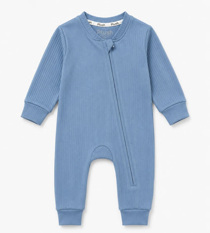 Ocean Blue Zip-Up Onesie