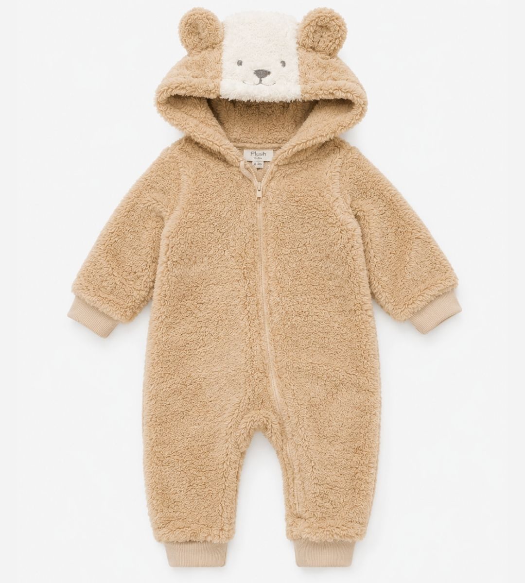 Cuddle Bear Sherpa Onesie – beige