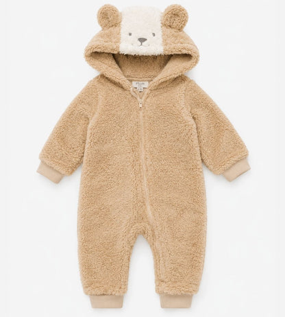 Cuddle Bear Sherpa Onesie – beige