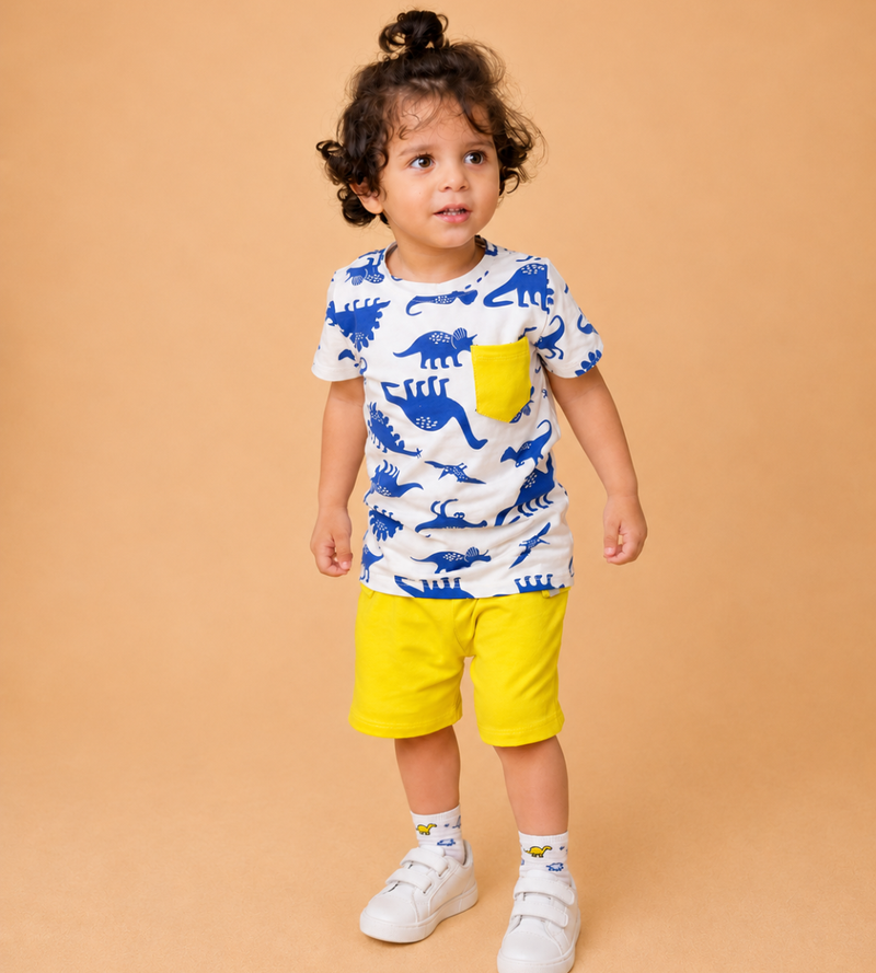 2-Piece Yellow Dino Set