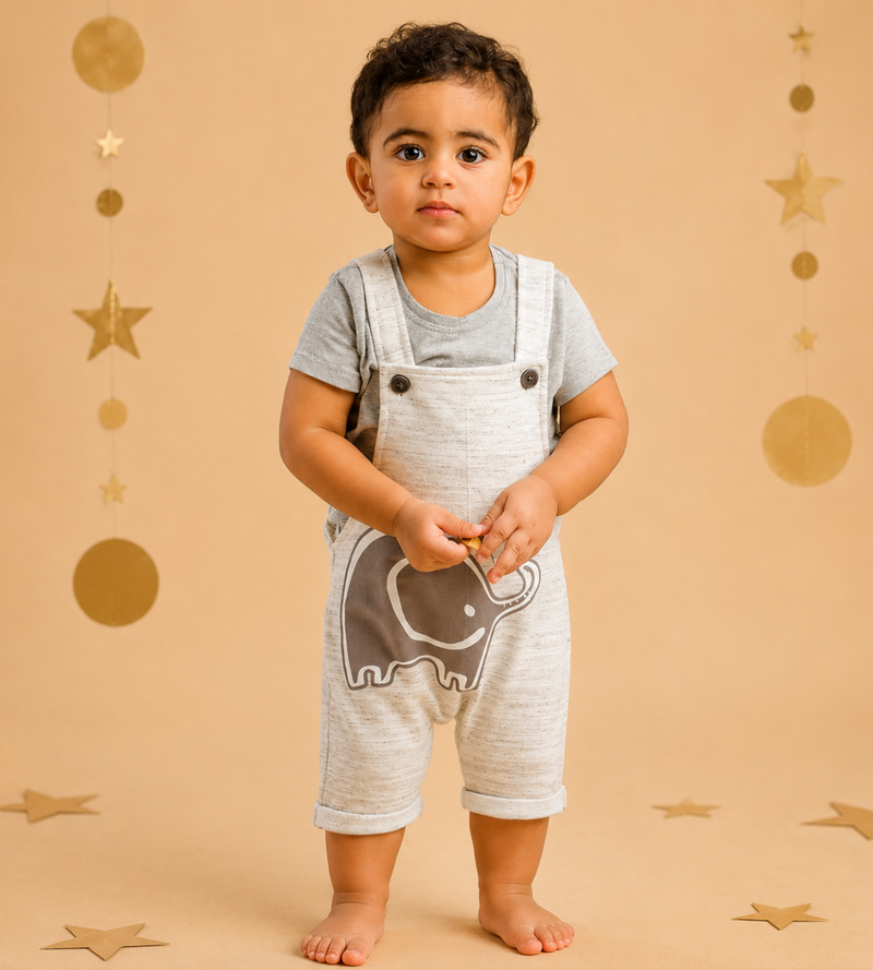2-PIECE ELEPHANT DUNGAREES