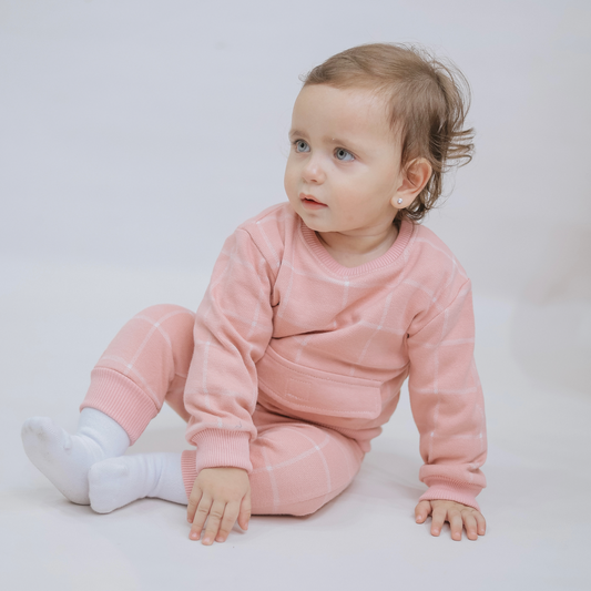 2-Piece Plaid Pink Set