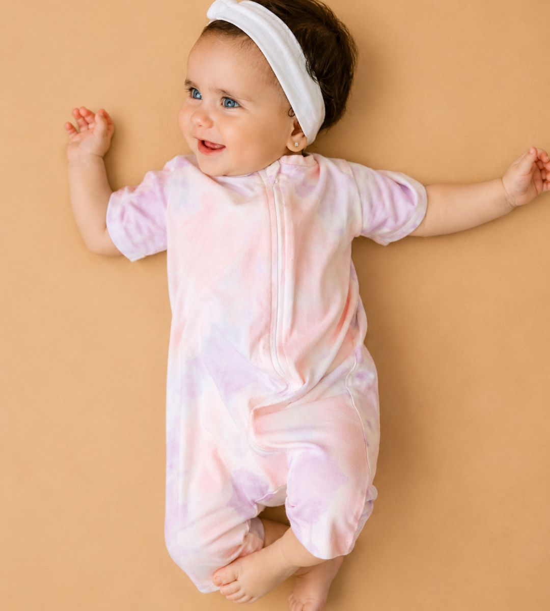 TIE DYE ZIP-UP ROMPER