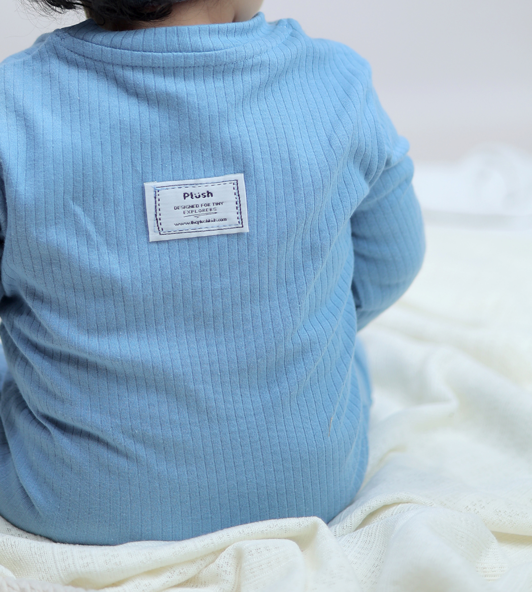 Ocean Blue Zip-Up Onesie