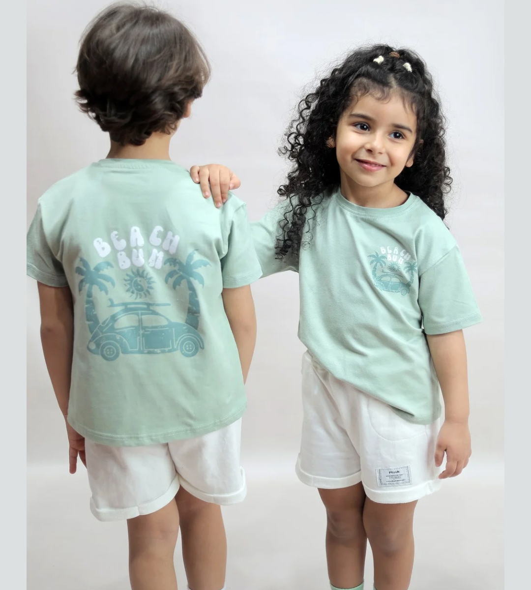 Beach Bum Set – Pistachio & White