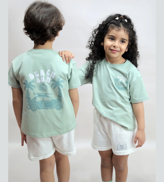 Beach Bum Set – Pistachio & White