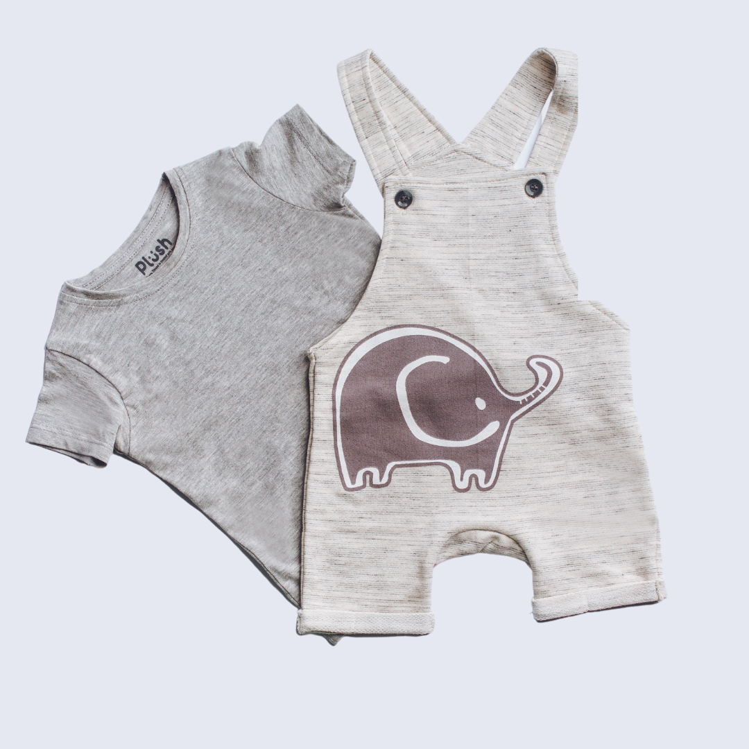 2-PIECE ELEPHANT DUNGAREES