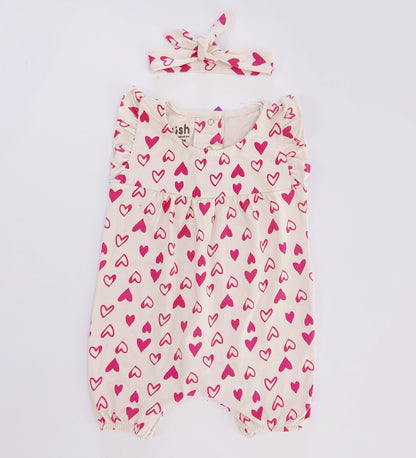 Hearts Cotton Romper